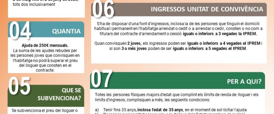 Cartel BO JOVE LLOGUER VAL 28 4 2023